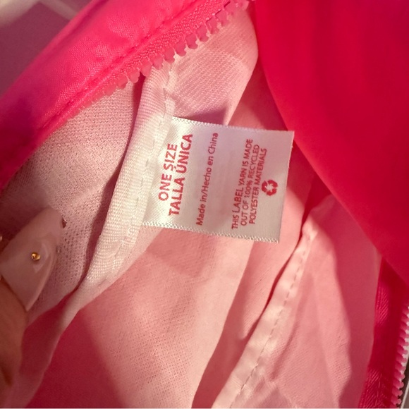 Bold & Bright Solid Hot Pink Zipper Versatile Backpack with Zipper Pocket - Picture 6 of 6